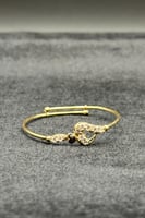 اسوارة اطفال قلب ذهب تصميم الماس عيار 18 وزن 1.9 ج...