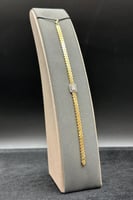 اسوارة ذهب مع باقيت تصميم الماس عيار 18 وزن 8.6 جر...