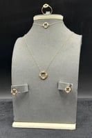 طقم ذهب عيار 18 دائرة الذوق وزن من 3 إلى 3.1 جرام