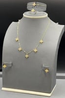 طقم توشكر وردات ذهب تصميم الماس عيار 21