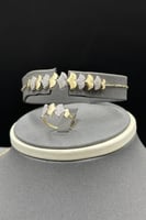 طقم ذهب عيار 18 تدرّج الأوراق وزن 13.9 جرام