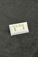 حلق طبي ذهب تصميم الماس عيار 18 وزن 0.3 جرام