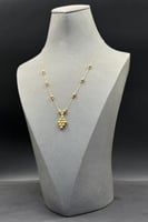 عقد كور شكل خلية ذهب صافي عيار 21 وزن 1.5 جرام