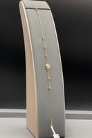 اسوارة وردة مع فص ذهب تصميم الماس عيار 21 وزن 1.13...