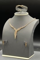 طقم الكرفته ذهب تصميم الماس عيار 21