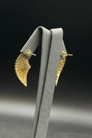 حلق الاجنحة ذهب تصميم الماس