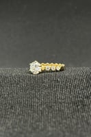 خاتم خلية ذهب مع فص سوليتير عيار 18 وزن 2.3 جرام