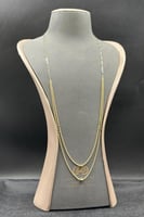 شال ذهب عيار 18 كور ايطالي دورين مجدول وزن 4.2 الى...