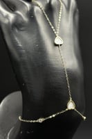 كف قلب ذهب تصميم الماس عيار 18 وزن 1.2 جرام