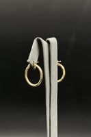 حلق ذهب صافي ايطالي عيار 18 وزن 1.1 جرام