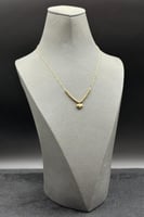 عقد كور مع قلب ذهب ايطالي عيار 18 وزن 1.4 جرام