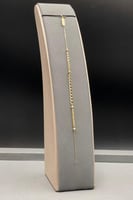 اسوارة جنزير مع كور ذهب صافي عيار 18 وزن 1.3 جرام