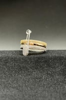 دبلة مشبك ذهب تصميم الماس عيار 18 وزن من 5.5 الى 5...