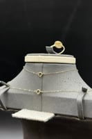 طقم دائري ذهب تصميم الماس عيار 18 وزن 4.9 جرام