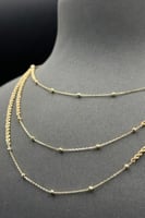 عقد كور ثلاثة ادوار ذهب تصميم ايطالي عيار 18 وزن م...