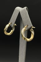 حلق دائري ذهب تصميم الماس