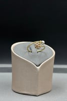 اسوارة مع خاتم كور ذهب ايطالي عيار 18 وزن 7.9 جزام