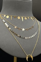 عقد اربعة ادوار ذهب صافي ايطالي