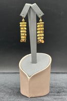 حلق ذهب تصميم الماس عيار 21 وزن 3.9 جرام