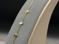 خلخال دوائر ذهب ملون ايطالي