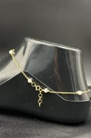 خلخال لؤلؤ مع ذهب عيار 18 وزن 1.4 جرام