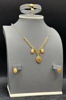 طقم دمعة ذهب صافي عيار 21 وزن 11.1 جرام