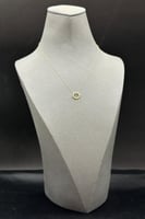 عقد دائري مفرغ ذهب تصميم الماس عيار 18 وزن 0.6 جرا...