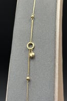 اسوارة دائري مع قلب ذهب صافي ايطالي عيار 18 وزن 0....