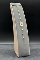 اسوارة اشناف ذهب مع لؤلؤ عيار 18 وزن 2.3 جرام