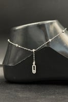 خلخال مستطيل ذهب ابيض تصميم الماس عيار 18 وزن 2.6...