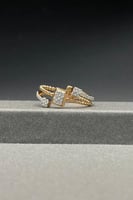 خاتم ذهب تصميم الماس عيار 18 وزن 3.2 جرام