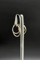 حلق دوائر ذهب صافي ايطالي عيار 18 وزن 2.7 جرام