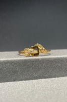 خاتم ذهب تصميم الماس عيار 21 وزن 1 جرام