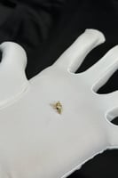 حلق شكل ايس كريم ذهب تصميم الماس عيار 18 وزن 0.4 ج...