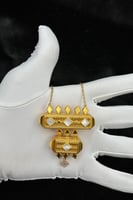 شال ذهب مع صدف ابيض عيار 21 وزن 28.4 جرام