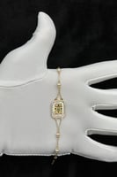 اسوارة شناف ذهب مع لؤلؤ عيار 18 وزن 2.2 جرام