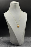 عقد مجدول مع تعليقة قلب ذهب صافي عيار 18 وزن من 1....