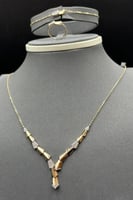 طقم ذهب تصميم الماس عيار 18 وزن 8.6 جرام