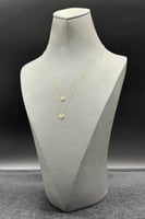 عقد دورين ذهب تصميم الماس عيار 18 وزن 0.8 جرام