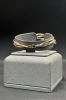 اسوارة قماش ثلاث اشواط ذهب صافي ايطالي عيار 18 وزن...