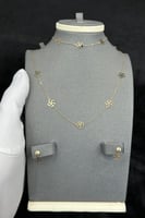 طقم ذهب زهرة ذهب صافي عيار 18 وزن من 1.3 الى 1.4 ج...