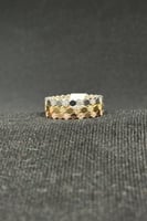 دبلة مرامي خلية ذهب تصميم الماس ثلاثة الوان عيار 1...