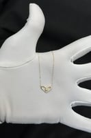 عقد قلب ذهب تصميم الماس عيار 18 وزن 0.7 جرام