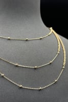 عقد كور ثلاثة ادوار ذهب تصميم ايطالي عيار 18 وزن م...