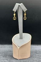 حلق ذهب صافي عيار 21 وزن 1.4 جرام