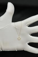 عقد نجمة مفرغ ذهب تصميم الماس عيار 18 وزن 0.6 جرام