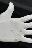 شوكر دوائر ذهب تصميم الماس عيار 18 وزن 1.5 جرام