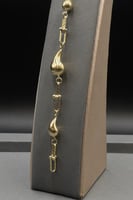 اسوارة جنزير مع دمعات ذهب صافي