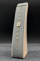 اسوارة اشناف ذهب مع لؤلؤ عيار 18 وزن 2.3 جرام