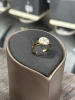 خاتم ذهب نسائي فخم تصميم ورده بألوان متعددة